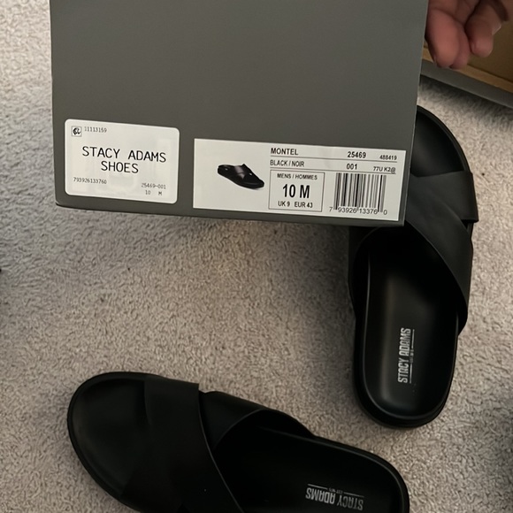 Black Stacy adams criss cross slipper main image 4
